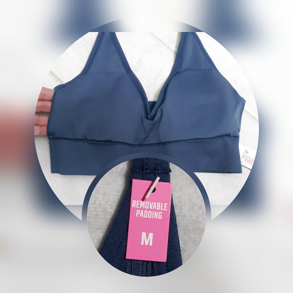 NWT *2* VS PINK Seamless Halter Bra Tops - Picture 10 of 13